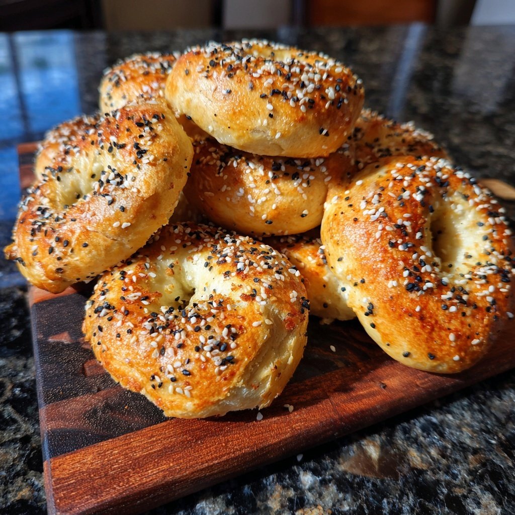 Protein Bagels With Greek Yogurt Dough