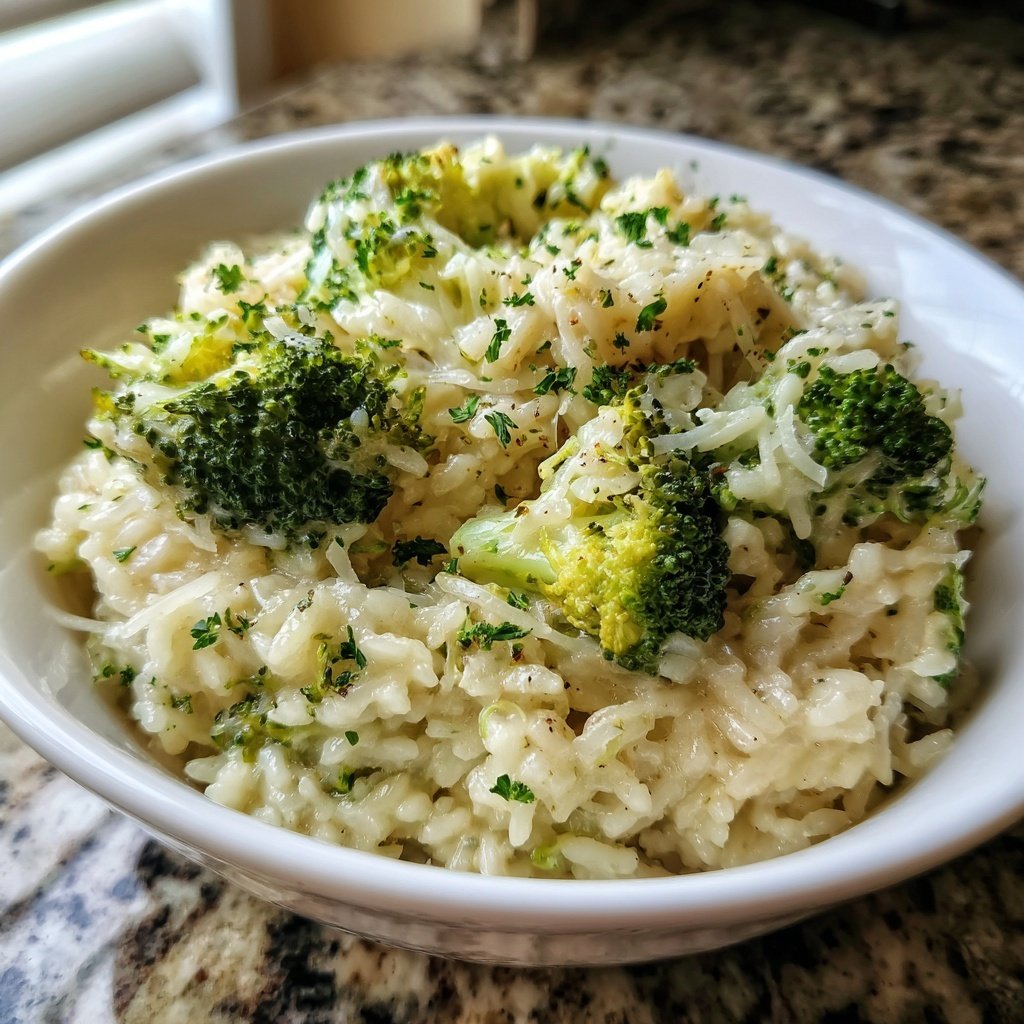 Creamy Broccoli Garlic Rice