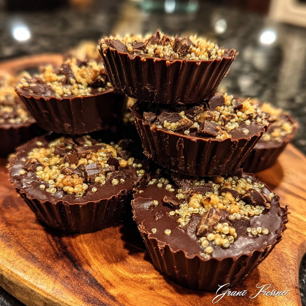 Homemade Peanut Butter Cups with Crunchy Quinoa