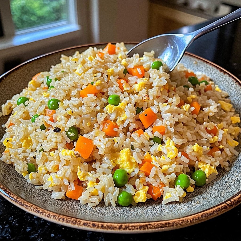 Simple Veggie Fried Rice Lunch