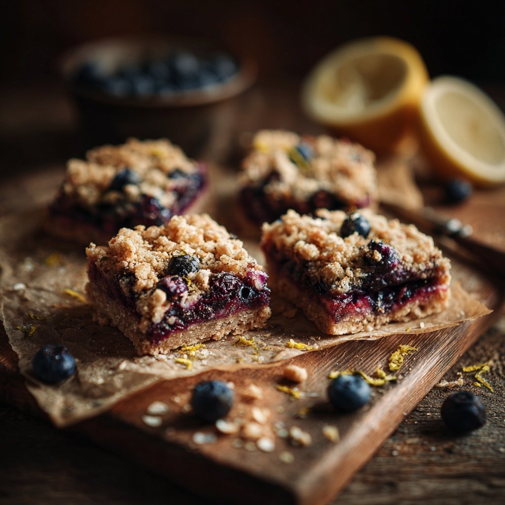Lemon Blueberry Oat Bars