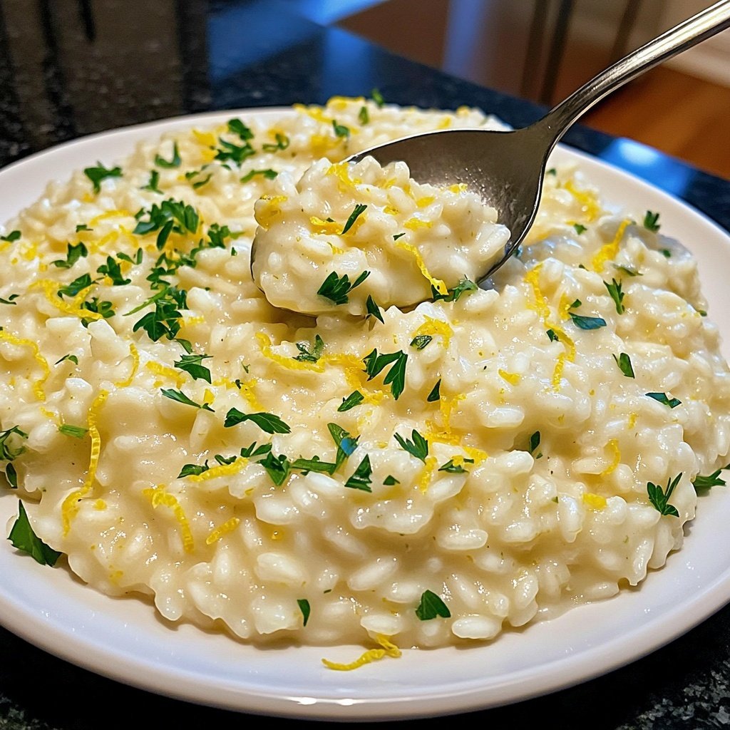 Valentine Dinner Lemon Herb Risotto
