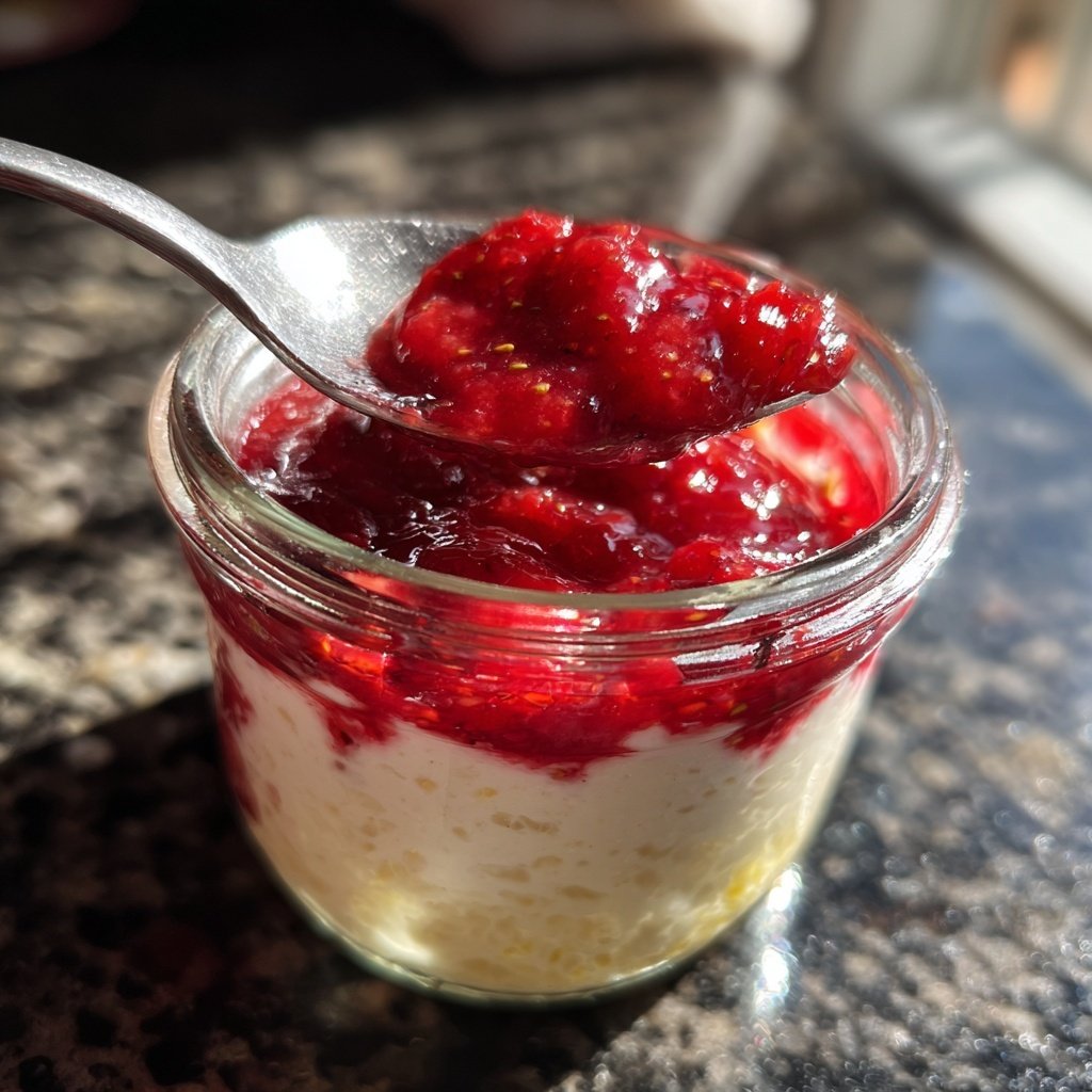 Strawberry Cheesecake Overnight Oats No Bake